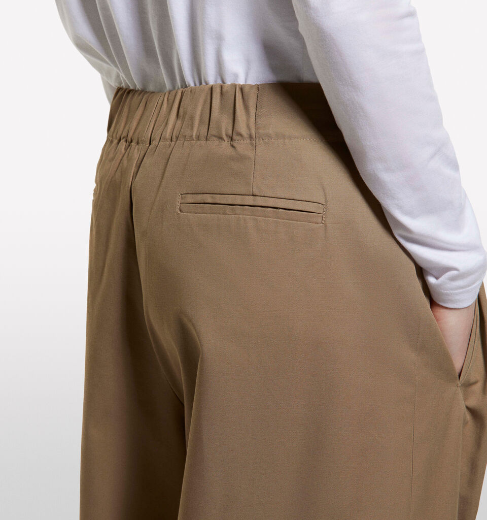 Calças cargo bege com pregas - calças joggers para mulher - Bege | Sisley image number 4